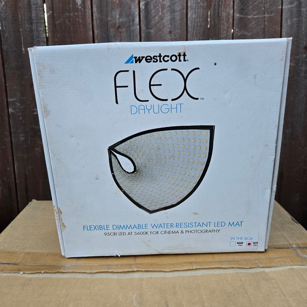 Westcott 7419 Flex Daylight LED Mat 10x10 White 5600K Dimmable Water-Resistant